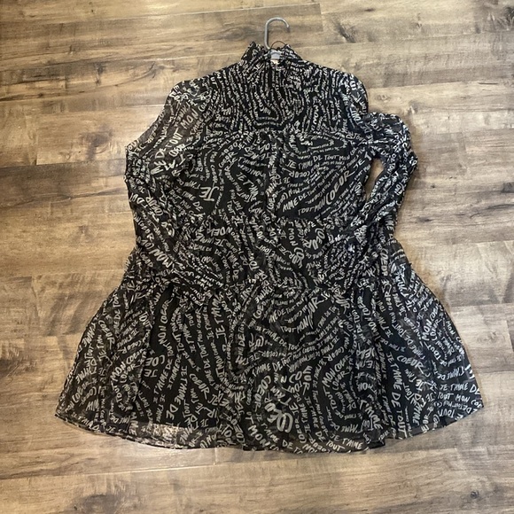 Cinq a Sept Rika Love Note Mini Dress Black NEW - Picture 8 of 12